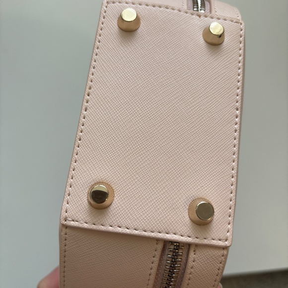 The Daily Edited Circle Mini Top Handle Bag With Straps Peach Pink - Picture 3 of 6